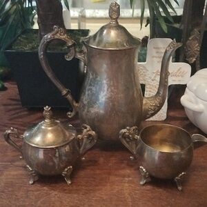 Vintage Silver Plated Tea set by Elegance Silverware from Indonesia.